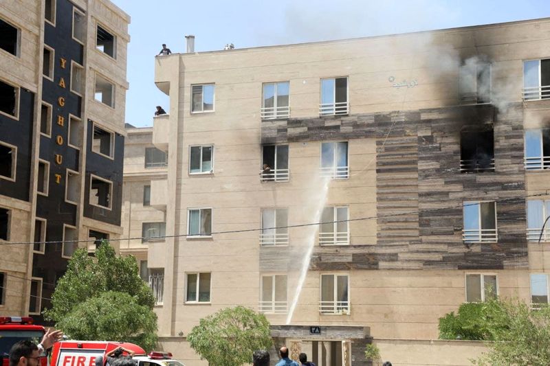 آتش سوزی بولوار اقدسیه مشهد