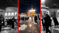 فیلم حال و هوای بارانی حرم امام رضا (ع)