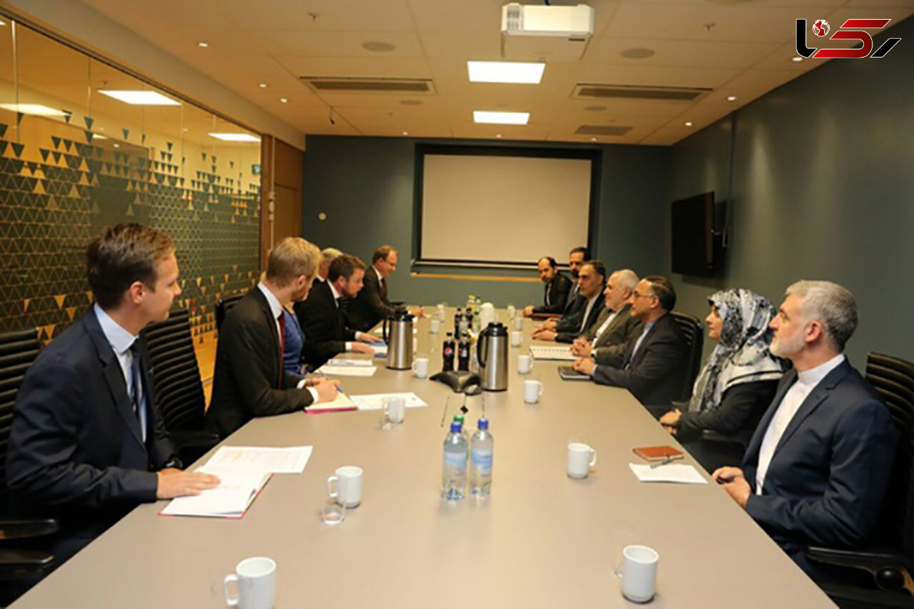 دیدار ظریف با وزیر تجارت، صنعت و شیلات نروژ 