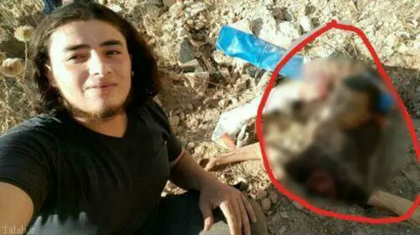 صحنه بریدن سر پسر 11 ساله توسط تروریست ها + عکس و فیلم 