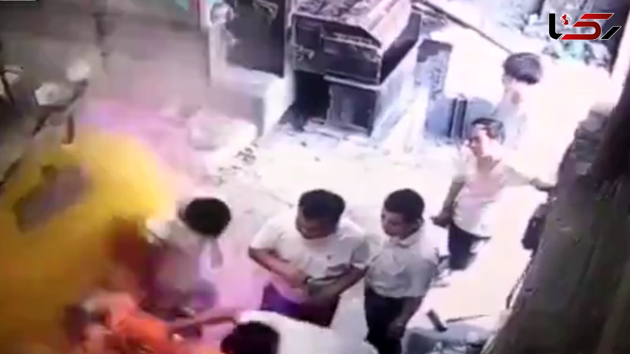 آتش گرفتن چند کارگر بر اثر انفجار مخزن گاز + فیلم لحظه حادثه
