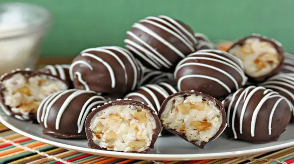 شیرینی نارگیلی توپی عصرانه ایده آل+دستور تهیه در خانه