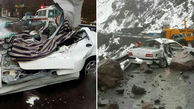 له شدن 2 زن ، یک مرد و یک کودک در ریزش کوه جاده چالوس+عکس وحشتناک 2 حادثه جداگانه