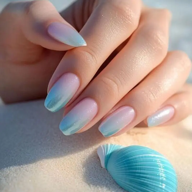 رنگ لاک ژل تابستانی آمبره
