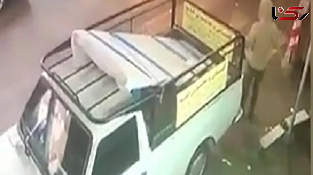 لحظه سرقت تلفن همراه یک عابر پیاده در بلوار اندرزگو + فیلم