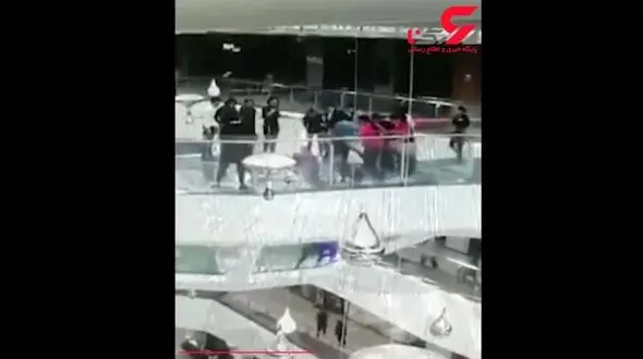 لحظه وحشتناک سقوط زن جوان به داخل محل نگهداری کوسه! +فیلم 