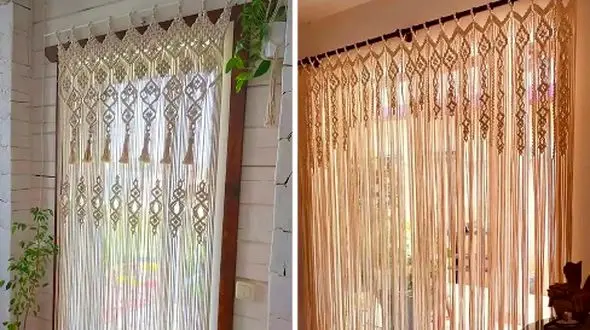 انتخاب پرده مکرومه برای پذیرایی؛ 15 مدل که عاشق شان می‌ شوید!