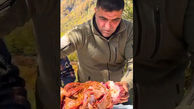 غذای روستایی در آذربایجان؛ کباب گردن غول پیکر گاو در تنور به شیوه ای متفاوت+فیلم 