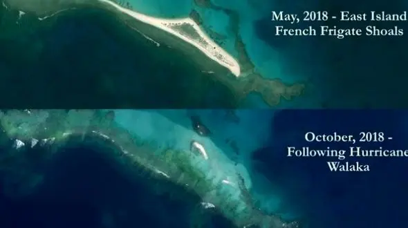 جزیره ای در هاوایی زیر آب رفت+عکس 