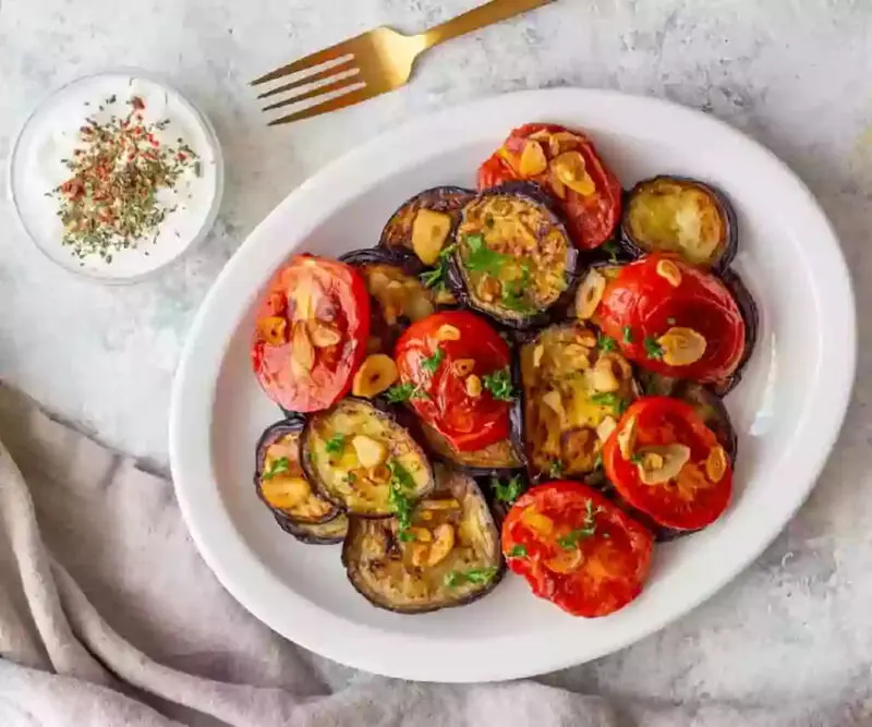خوراک بادمجان با گوجه فرنگی