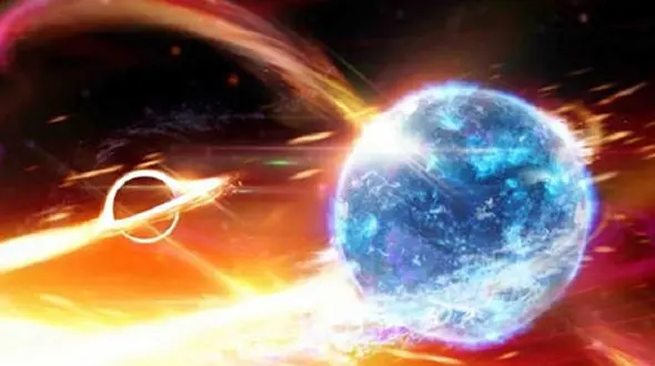  سیاه چاله ای که ستاره نوترونی را بلعید