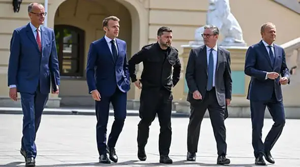 دیدار مشترک ترامپ و رهبران اروپایی با زلنسکی درکاخ سفید