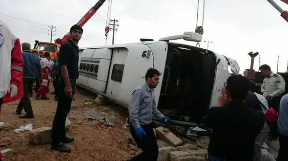 راننده اتوبوس مرگ در مرودشت چرا استراحت نکرد؟ + عکس