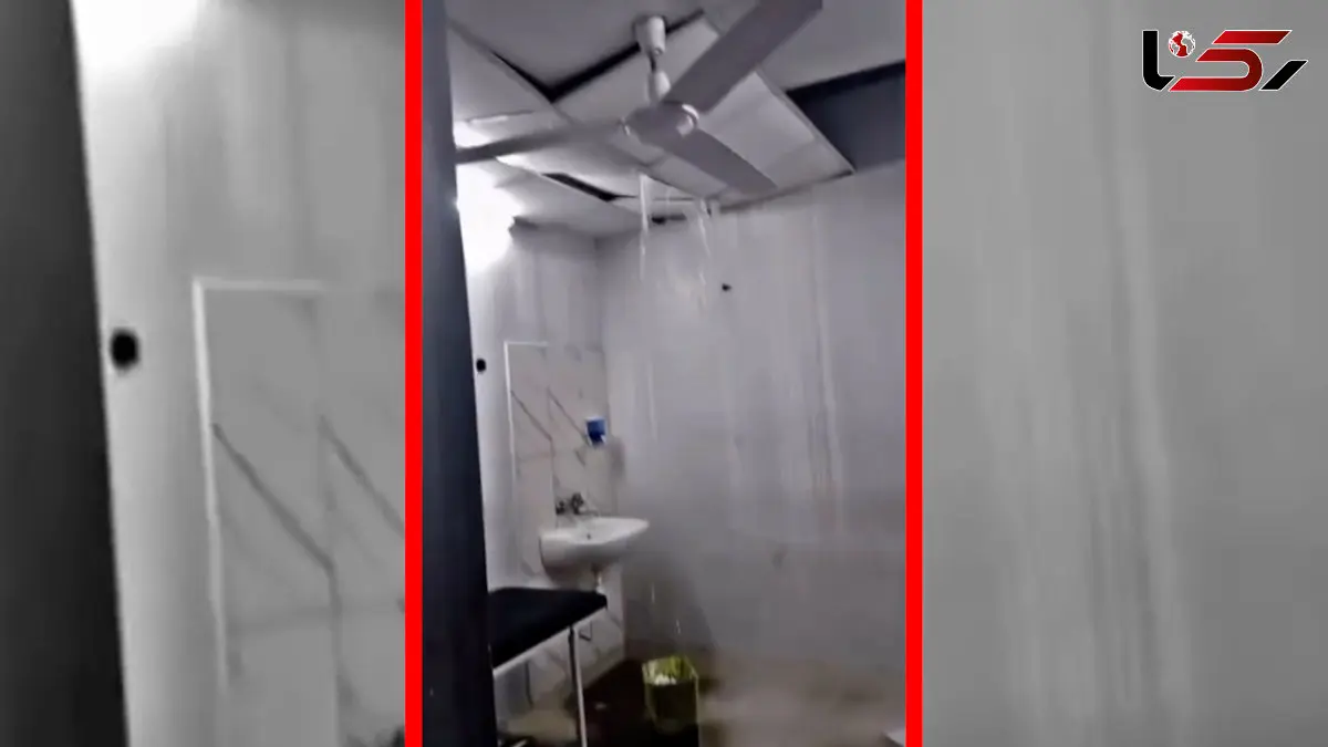 فیلم غرق شدن بخش اورژانس بیمارستان الشفاء غزه