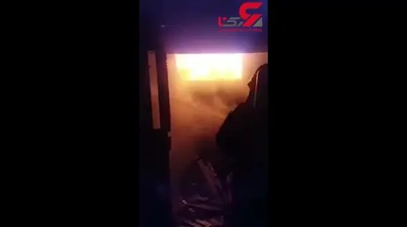 فیلم لحظه به آتش زدن آتش نشان رامسری / دیروز سینما هتل رامسر در آتش سوخت