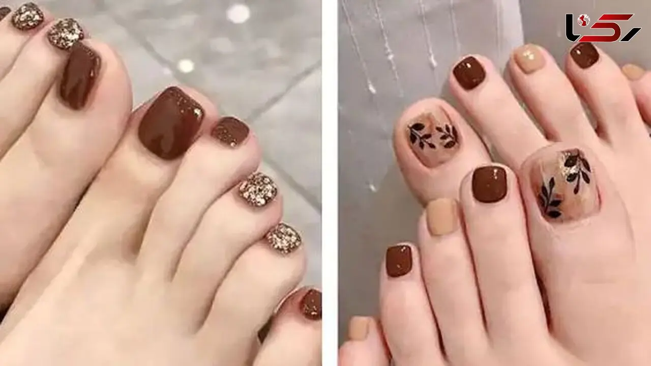 طراحی ناخن پا به سبک پاییزی؛ شیک‌ ترین مدل‌ های ساده و جذاب دخترانه