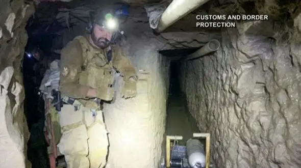 کشف طولانی‌ترین تونل مخفی قاچاق مواد مخدر در مرز آمریکا با مکزیک