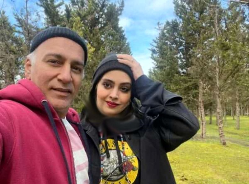 حمیدرضا آذرنگ و همسرش