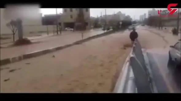 سیل دوباره در شیراز همه را وحشت زده کرد +فیلم 