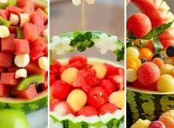 مدل‌ های جذاب تزئین هندوانه برای شب یلدا