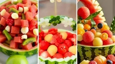 مدل‌ های جذاب تزئین هندوانه برای شب یلدا