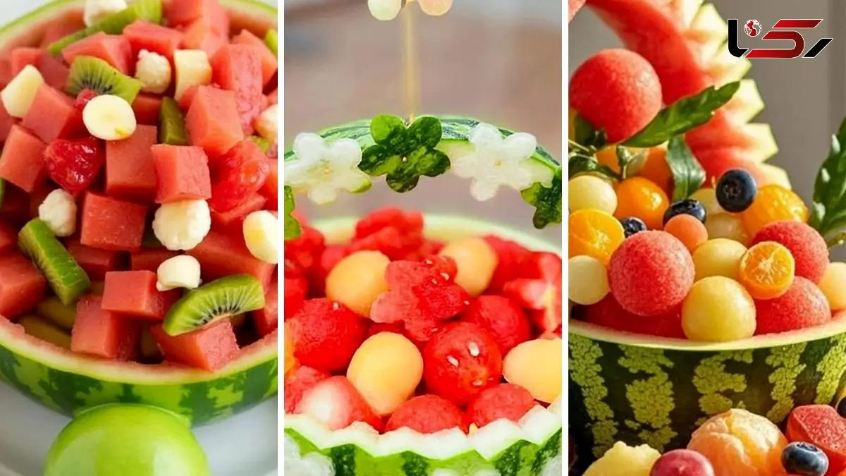 مدل‌ های جذاب تزئین هندوانه برای شب یلدا