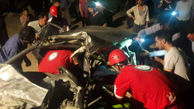 تصادف زنجیره ای هولناک در جاده بیستون + وضعیت مصدومان