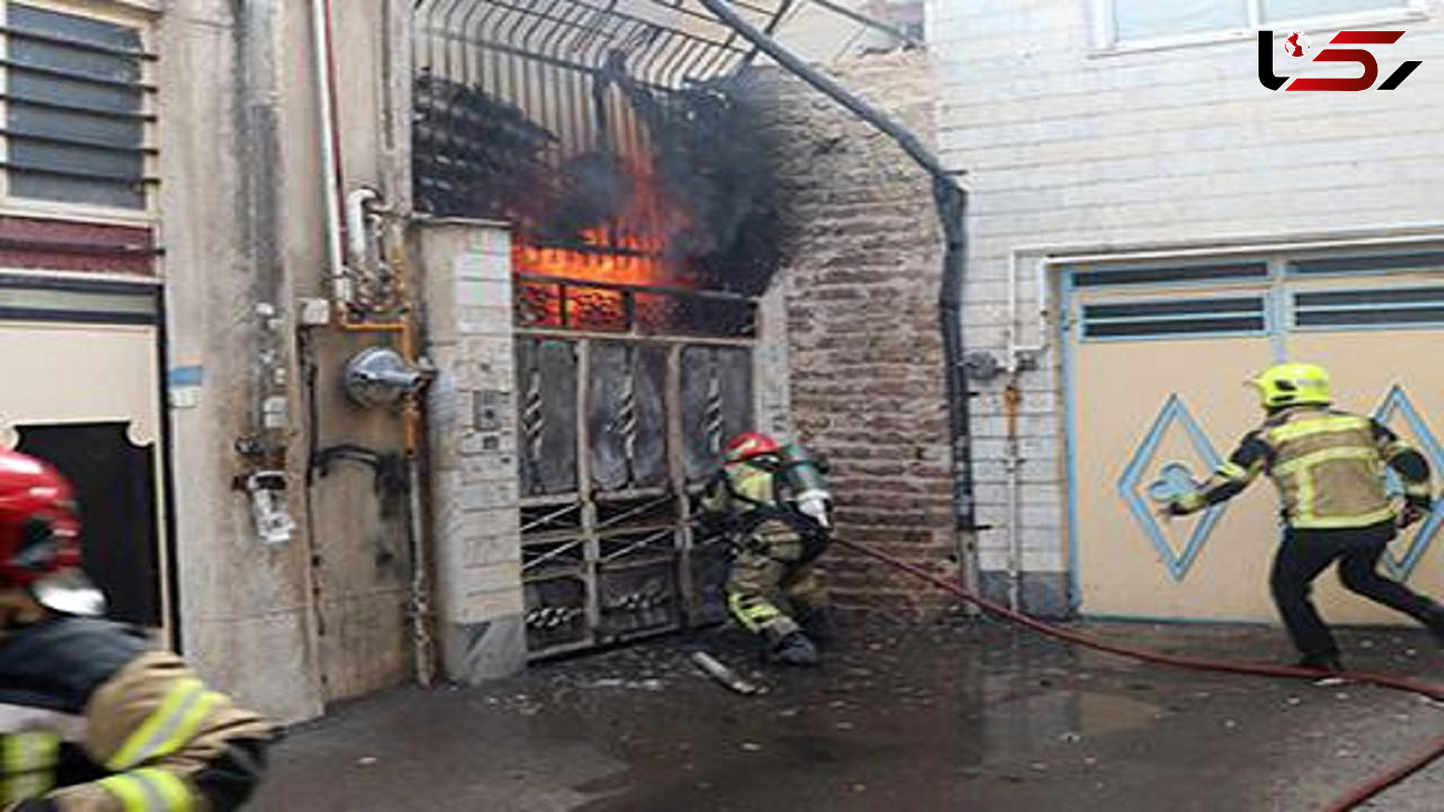 آتش سوزی در کارگاه مبل قزوین