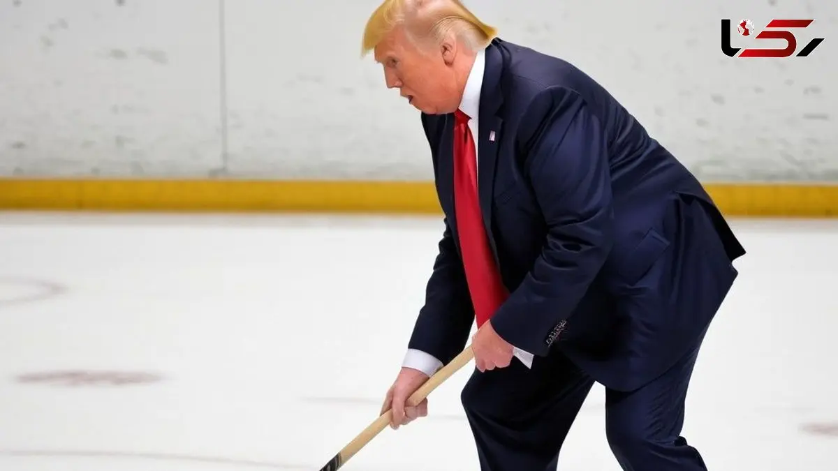 فیلم / هاکی بازی ترامپ را ببینید / آخر سر همه بازیکنان رو کتک زد