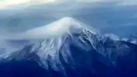 فیلم پوشش برف بر قله دماوند و کوه‌های اطراف