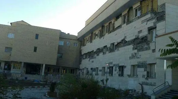 پلمپ بیمارستان زلزله زده اسلام آباد غرب + عکس