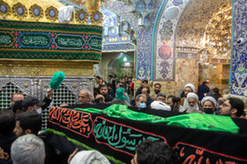 تشییع و تدفین پیکر همسر شهید آیت الله مطهری 