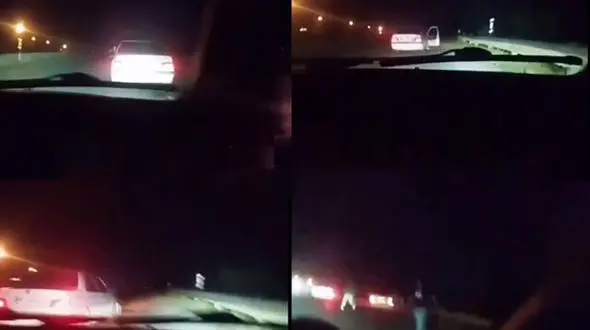 فیلم وحشتناک حمله زور گیران به خانواده ای در جاده تاریک / این مردان بی رحم بازداشت شدند