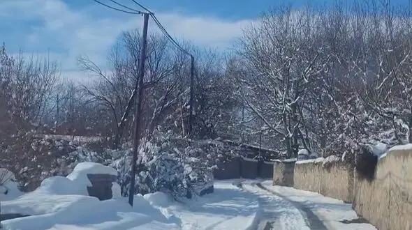 بارش برف زمستانی فشند را سفید پوش کرد
