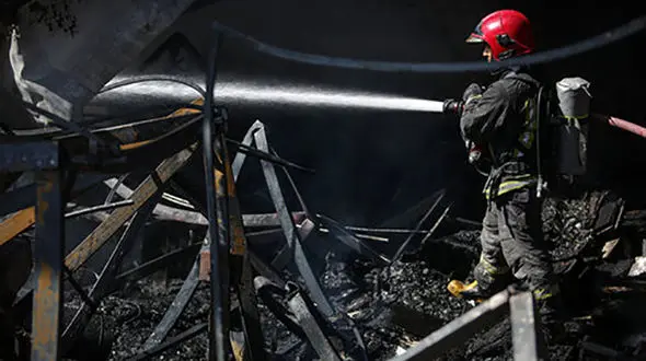 آتش سوزی در یک باغ ویلای مجهز در فریمان