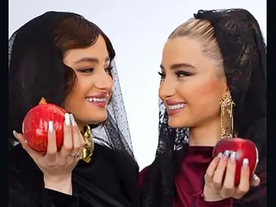 فیلم یلدایی جذاب سارا و نیکا فرقانی دوقلوهای سریال پایتخت با آرایش و استایل زنانه ../ چقدر تغییر کردن ...