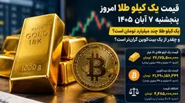 قیمت یک کیلو طلا امروز پنجشنبه ۷ آبان ۱۴۰۵ / یک کیلو طلا گران تر از یک بیت‌ کوین شد؟