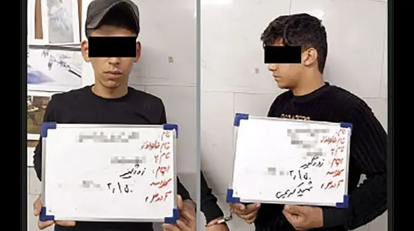  زورگیری قداره کش ها مقابل چشمان پلیس! / زورگیران با قمه به پلیس هم حمله کردند + عکس 