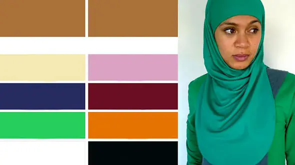 به رنگ پوست سبزه چه رنگ شالی می آید؟