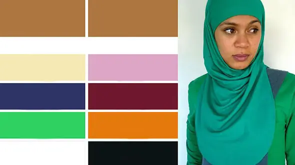 به رنگ پوست سبزه چه رنگ شالی می آید؟