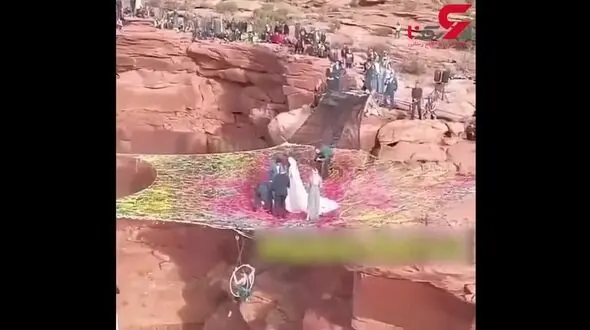 عروسی لاکچری در عجیب ترین جای دنیا + تصویر