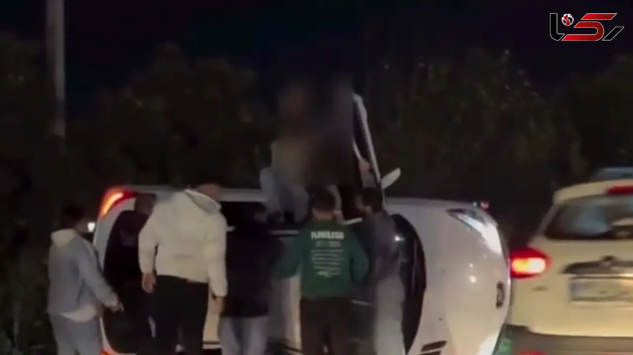 فیلم لحظه چپ کردن ماشین 207 در جاده فومن / ببینید چگونه سرنشینانش را نجات دادند