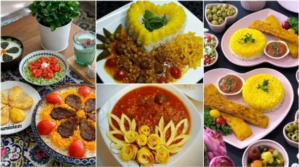 30 مدل جذاب تزئین غذای ایرانی مجلسی برای تازه عروس‌ ها و خانم‌ های خوش‌ سلیقه