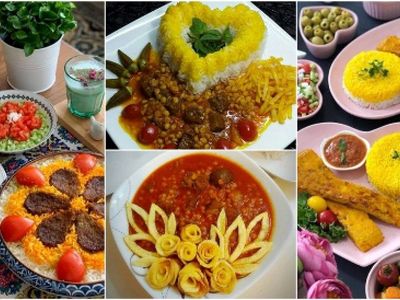 30 مدل جذاب تزئین غذای ایرانی مجلسی برای تازه عروس‌ ها و خانم‌ های خوش‌ سلیقه