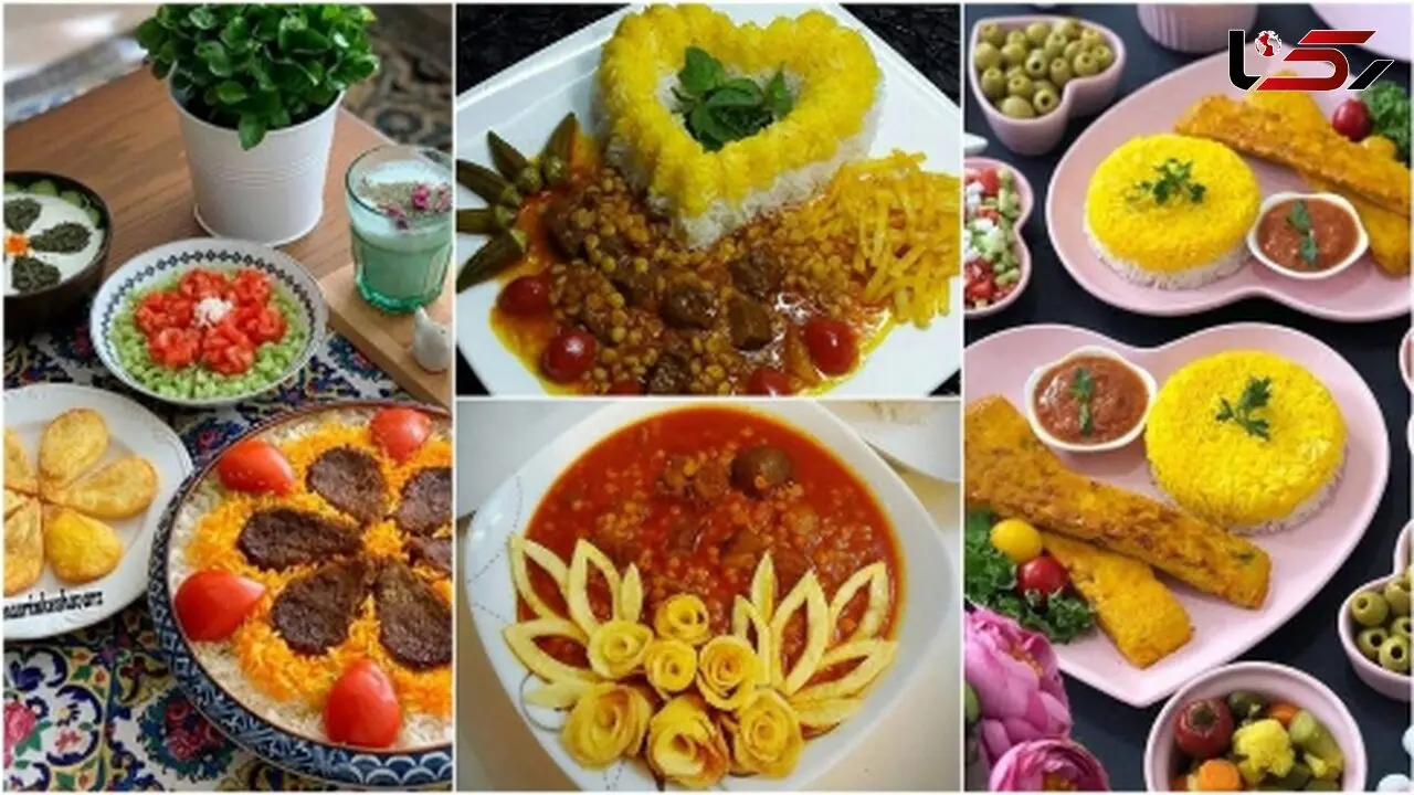 30 مدل جذاب تزئین غذای ایرانی مجلسی برای تازه عروس‌ ها و خانم‌ های خوش‌ سلیقه