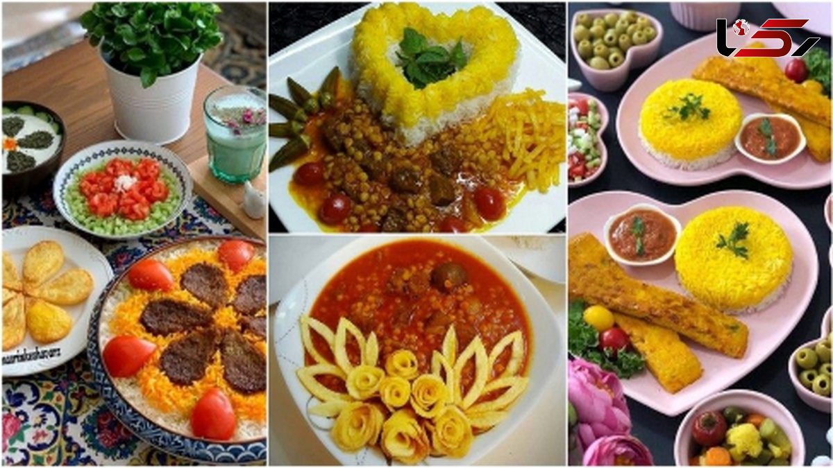 30 مدل جذاب تزئین غذای ایرانی مجلسی برای تازه عروس ها و خانم های خوش سلیقه