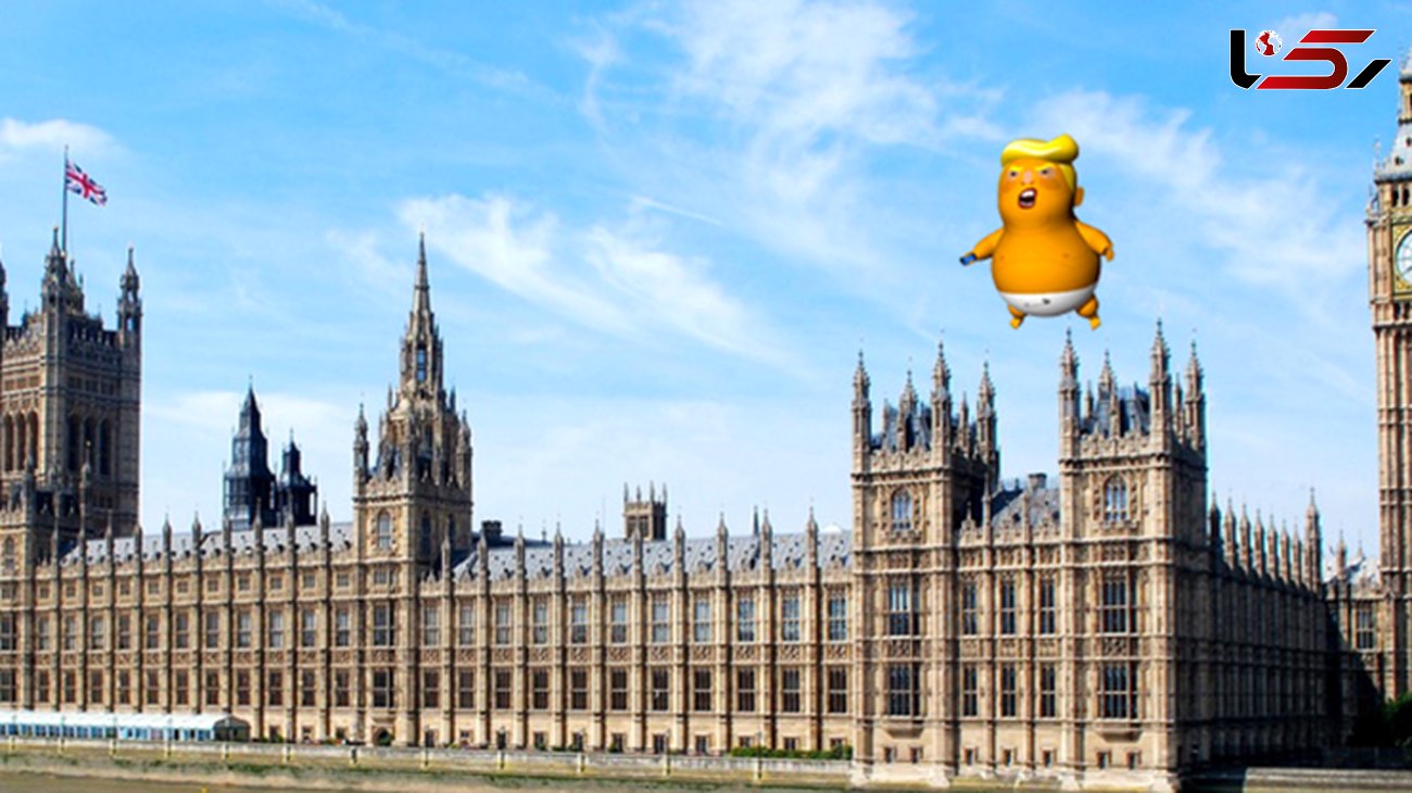 بالون «بچه ترامپ» در آسمان لندن به پرواز درمی‌آید!+ عکس