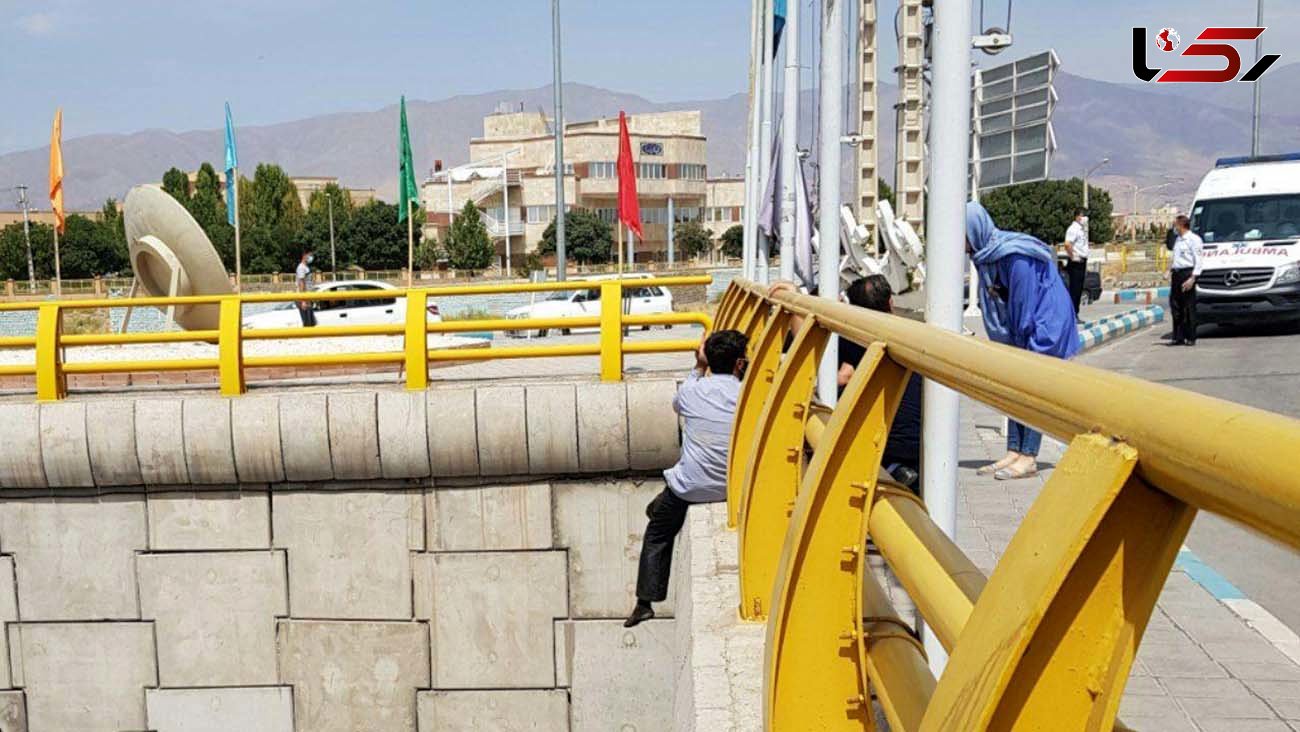 عکس لحظه خودکشی یک مرد روی پل در نیشابور