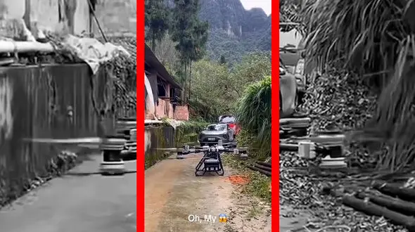 فیلم تلاش ناموفق برای پرواز درون غول پیکر