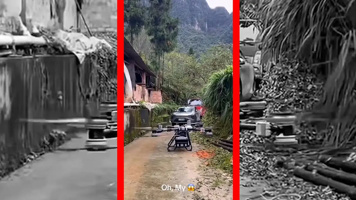 فیلم تلاش ناموفق برای پرواز درون غول پیکر